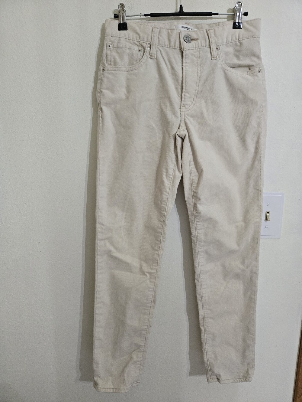 Moussy Women's Slim Straight Jeans in Beige